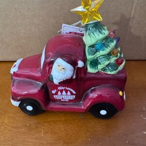 Santa Truck with Christmas Tree Decor